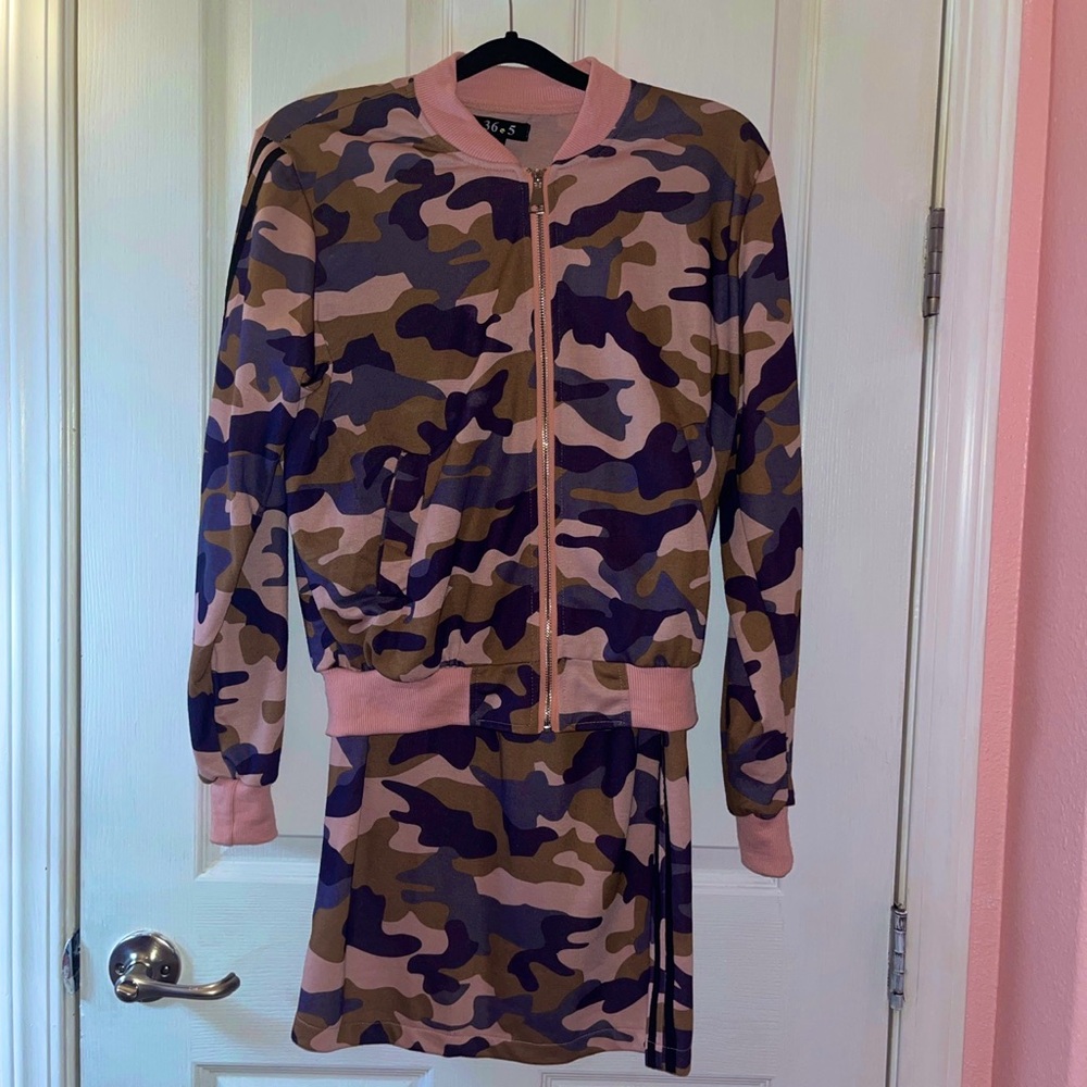 Pink Brown and Purple Army Fatigue Set ✨
